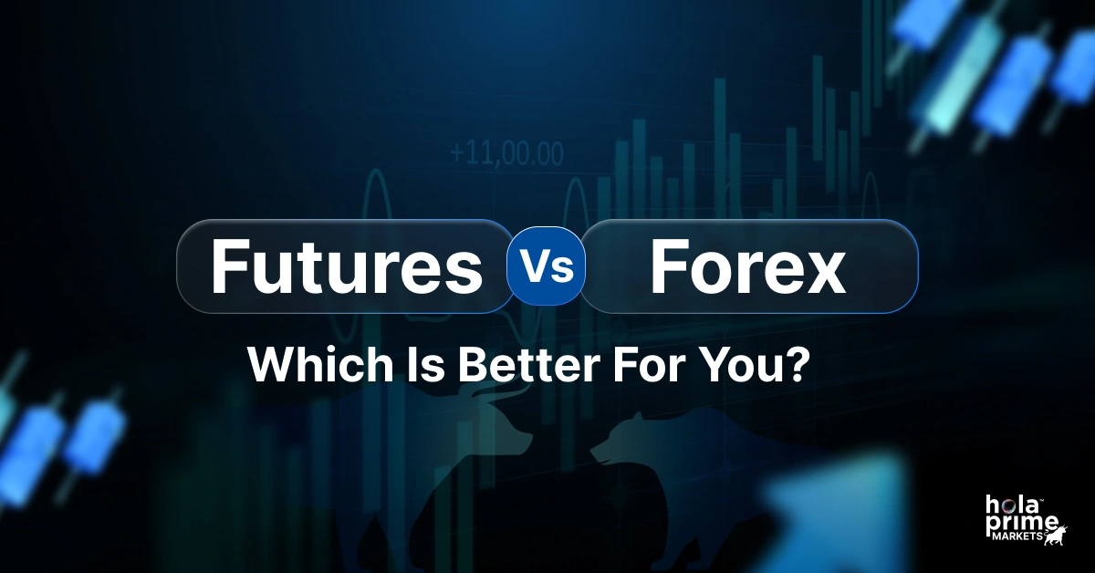 Infographic with title, futures vs forex, which is better for you?