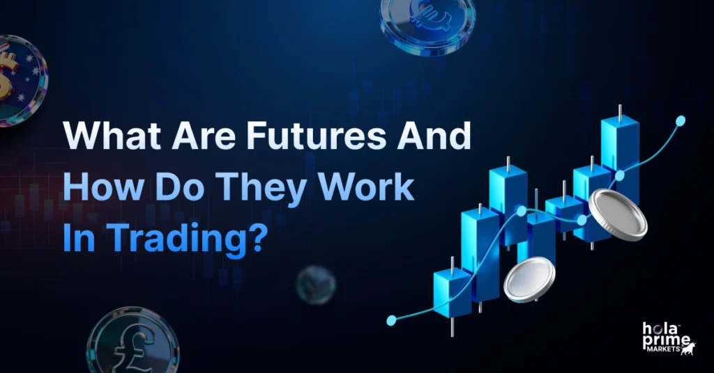Infographic with title, What Are Futures and How Do They Work in Trading?